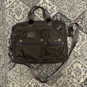 Tumi laptop bag brown